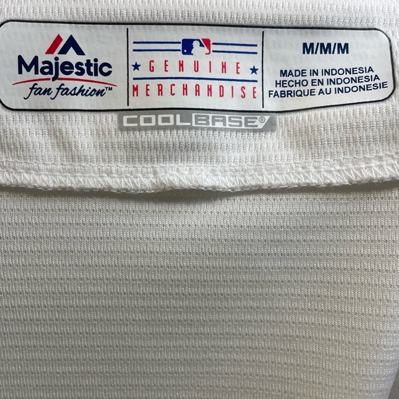 Majestic White Texas Rangers MLB Jersey medium women’s Rhinestones - Picture 10 of 11